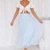 Hello Molly Skirts Keeping It Smart Midi Skirt Blue