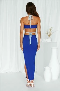 Hello Molly Smiley Times Maxi Skirt Blue Skirts