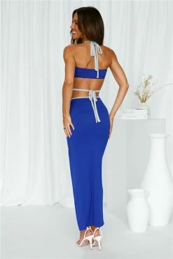 Hello Molly Smiley Times Maxi Skirt Blue Skirts