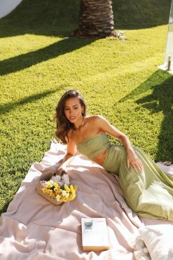 Hello Molly Call Me Away Crop Green Sets & Co-ords