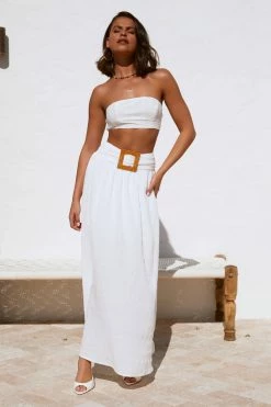 Hello Molly Iconic Revival Crop White Sets & Co-ords