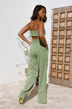 Hello Molly Sets & Co-ords Blind Love Crop Green