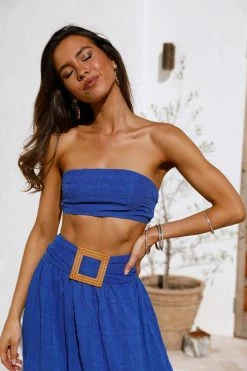 Hello Molly Iconic Revival Crop Blue