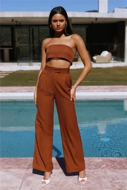 Hello Molly Blind Love Pants Brown