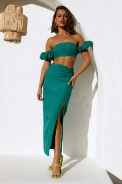 Hello Molly Skirts My Love Dive Maxi Skirt Green
