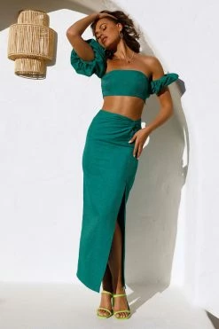 Hello Molly Skirts My Love Dive Maxi Skirt Green