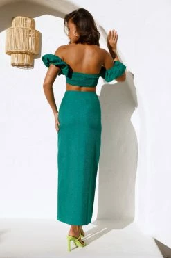 Hello Molly Skirts My Love Dive Maxi Skirt Green