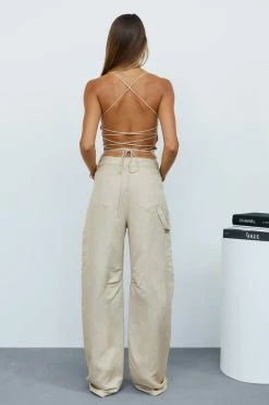 Pants LIONESS Miami Vice Linen Pant Wheat