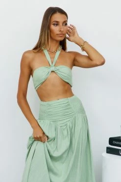 Best Pirce π Hello Molly How I Like It Crop Sage π 16 Hello Molly How I Like It Crop Sage