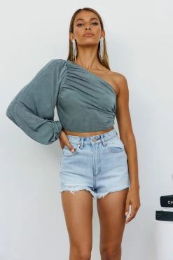 ABRAND High Waisted A High Relaxed Shorts Jenna Rip