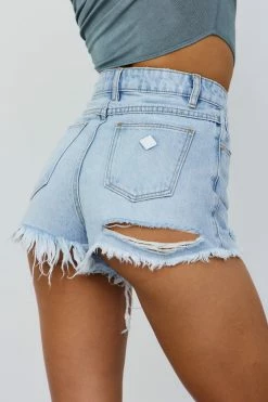 ABRAND High Waisted A High Relaxed Shorts Jenna Rip