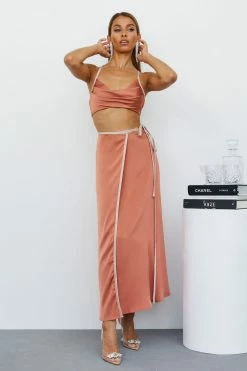 Hello Molly Skirts No More Waiting Maxi Skirt Bronze