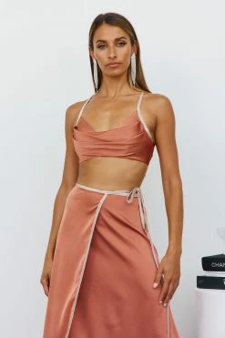 Hello Molly Skirts No More Waiting Maxi Skirt Bronze