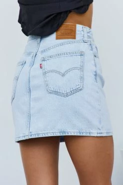 Levi's Skirts LEVIS 70S HIGH MICRO MINI DENIM SKIRT Washed Blue