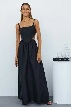 LIONESS Alexandria Maxi Skirt Black Skirts