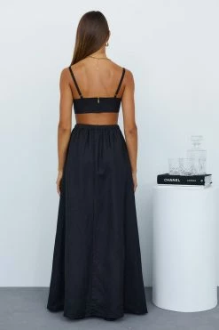 LIONESS Alexandria Maxi Skirt Black Skirts