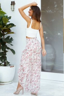 HELLO MOLLY Romance On The Horizon Maxi Skirt White