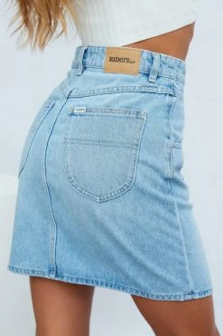 RIDERS BY LEE 80's Girlfriend Skirt Sky Stonewash Skirts