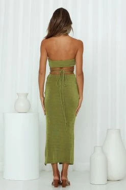 Hello Molly Skirts Make You Feel So Midi Skirt Green