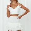 Hello Molly Sets & Co-ords Adios Crop Top White