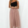 Hello Molly Another Fairytale Midi Skirt Dark Blush Skirts