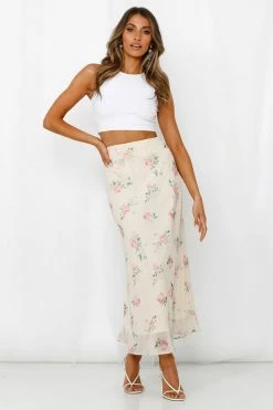 Hello Molly On The Uptake Maxi Skirt Yellow Skirts