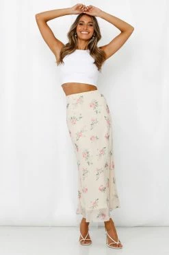 Hello Molly On The Uptake Maxi Skirt Yellow Skirts