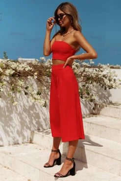 Hello Molly Grown Woman Pants Red